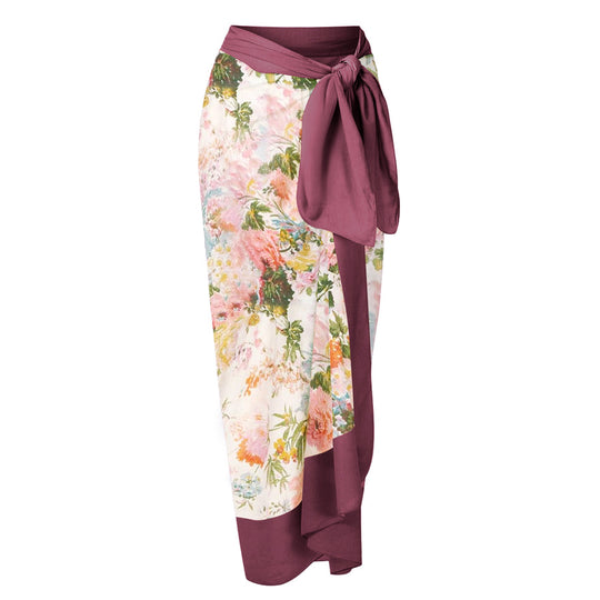 Damen Badeanzug mit floralem Design und schicker Wickelhose EB