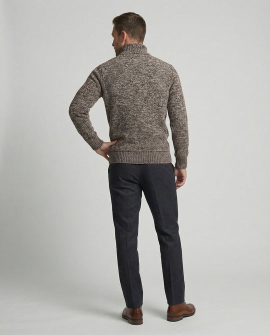 Herren Rollkragenpullover aus weicher Strickware EB