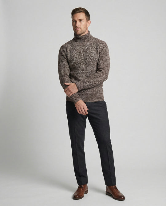 Herren Rollkragenpullover aus weicher Strickware EB