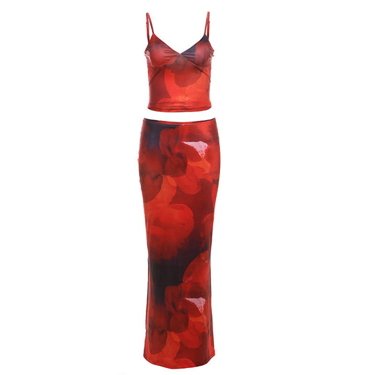 Damen Elegantes Sommerkleid mit floralem Design und schmalem Schnitt EB