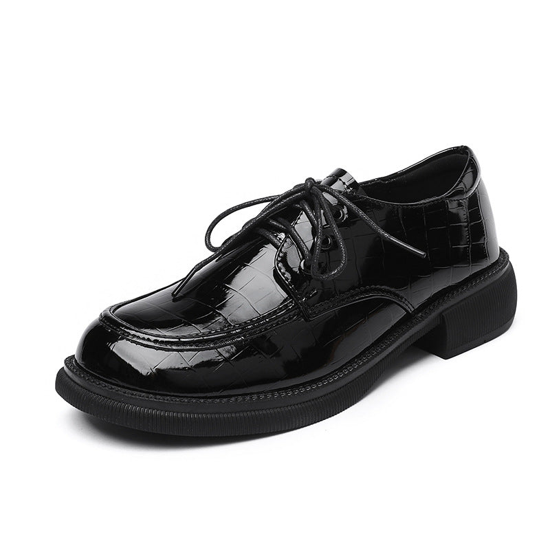 Damen Klassische Schnürschuhe aus hochwertigem Kunstleder mit rutschfester Sohle EB