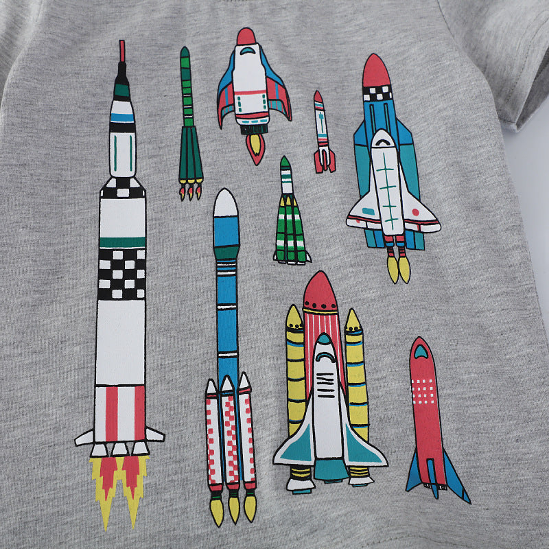 Jungen T-Shirt mit Raketenmotiven EB