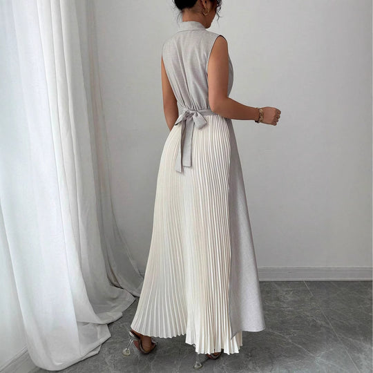 Damen Elegantes Kleid mit plissierten Details EB