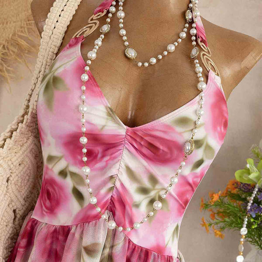 Damen Sommerkleid mit floralem Design EB