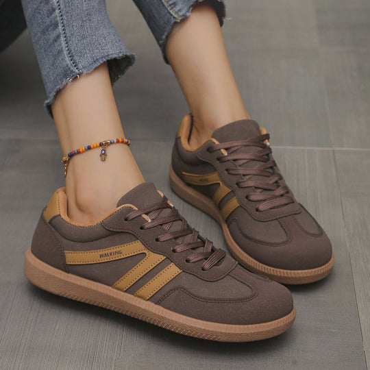 Damen Retro-Sneaker mit Gummisohle, leichtem Textilfutter und Komfortfußbett EB