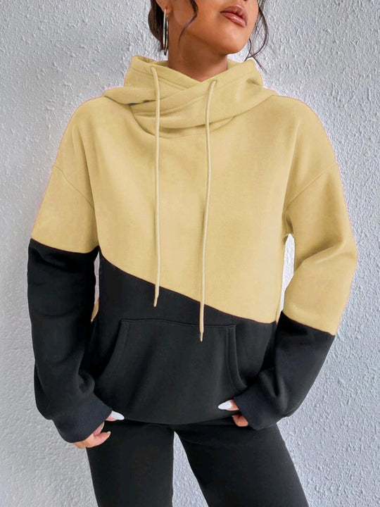 Damen Hoodie mit hochgeschlossenem Kragen EB