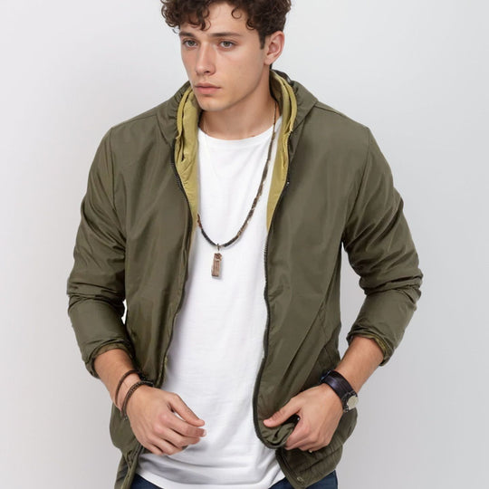 Herren winddichte Übergangsjacke mit praktischen Taschen EB