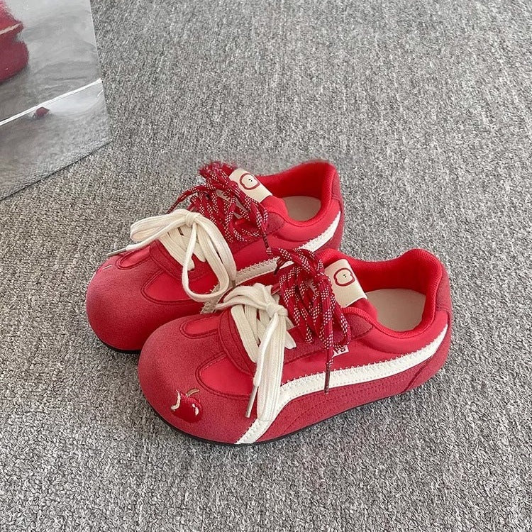 Damen Sportliche Sneakers mit innovativer Schnürung und farbenfrohem Design EB