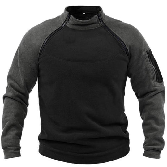 Herren funktioneller Fleece-Pullover mit hohem Kragen EB