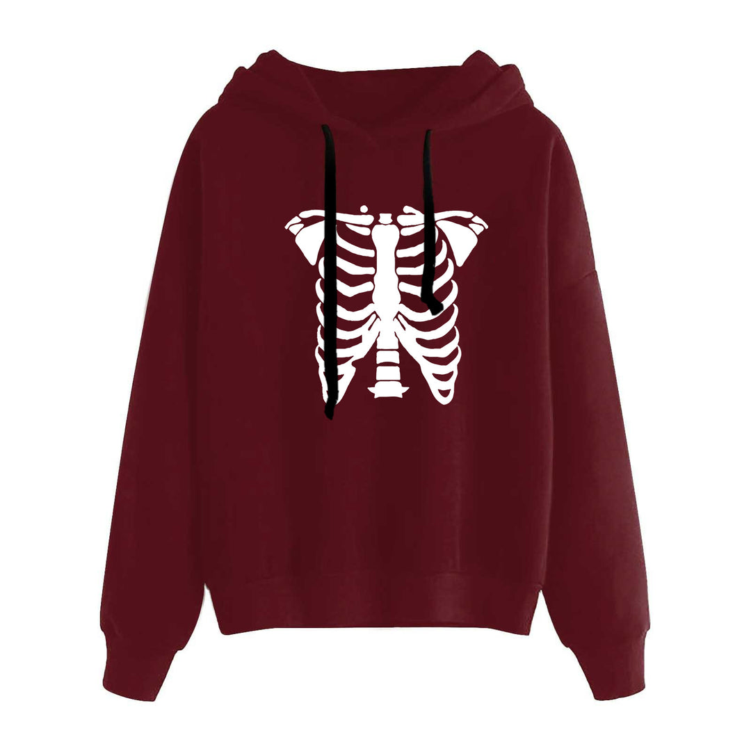 Damen nan lässiger Oversize Kapuzenpullover mit Herz‑und‑Pfotenprint, Kordelzug und gerippten Bündchen EB