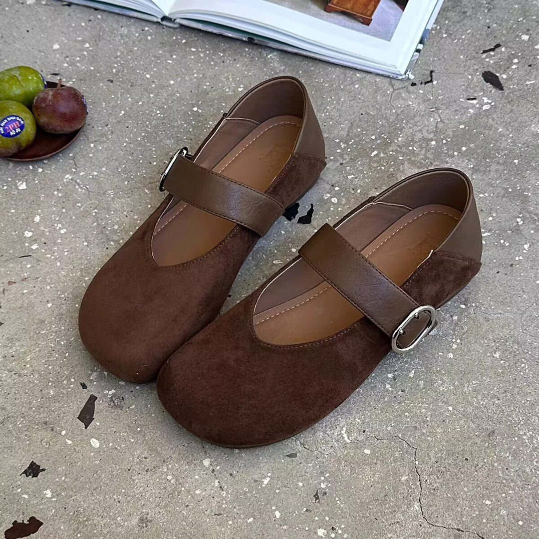 Damen Ballerinas mit modischem Leopardenmuster und anpassbarem Riemen EB
