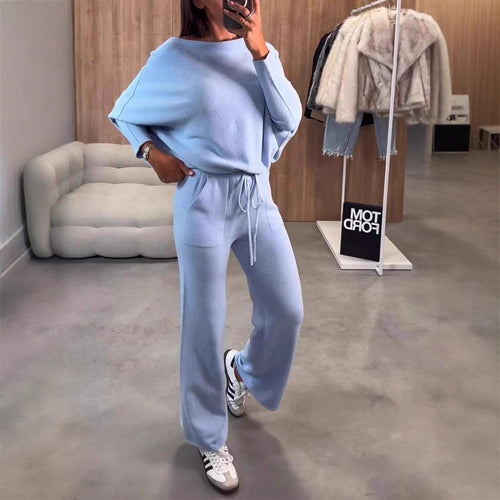 Damen Bequemes und elegantes Loungewear-Set mit weitem Schnitt EB