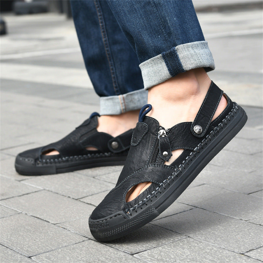 Damen Freizeitsandalen mit praktischem Reißverschluss EB