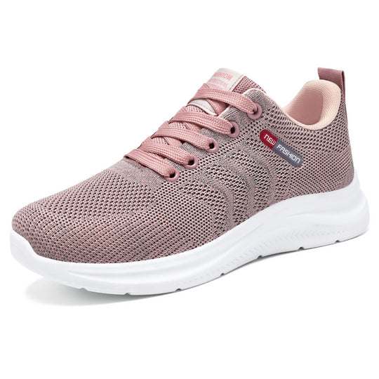 Damen Sportliche Freizeit-Sneaker mit atmungsaktiver Mesh-Oberfläche und dämpfender Sohle EB