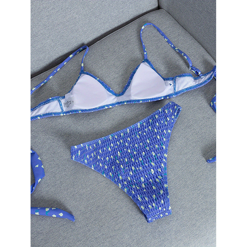 Damen Bikiniset mit verstellbarem Oberteil und hohem Bund EB