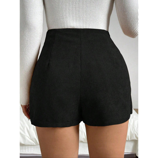 Damen Minirock mit Knopfdetails EB