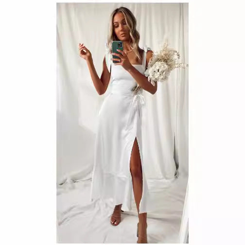 Damen Sommerliches Maxikleid mit eleganter Schleifenverzierung EB
