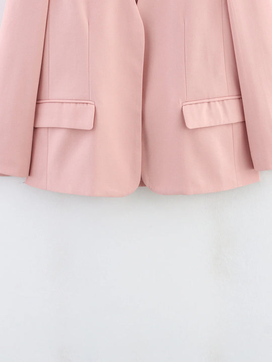 Damen modischer Blazer ohne Verschluss mit eleganter Silhouette EB