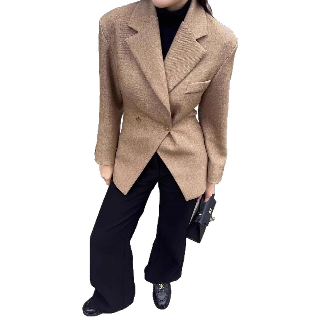 Damen Eleganter Zweireiher Blazer im modernen Schnitt EB