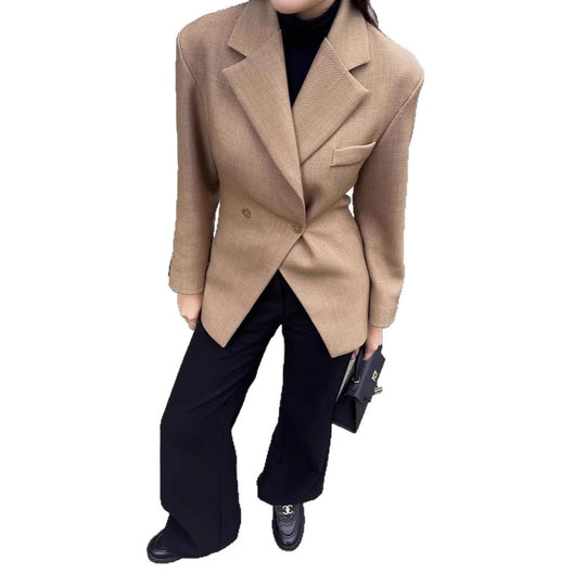 Damen Eleganter Zweireiher Blazer im modernen Schnitt EB