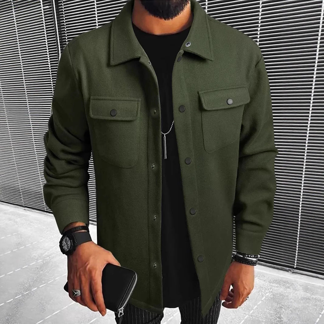 Herren Hemdjacke aus hochwertigem Wollmix EB