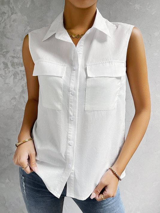 Damen ärmelloses Hemblusenshirt EB