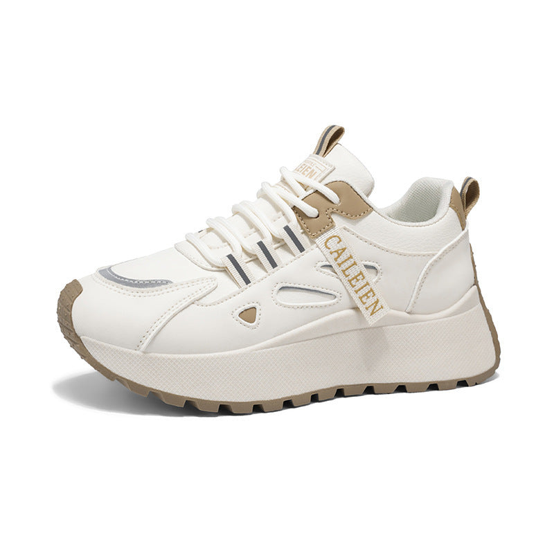 Damen Sportliche Plattform Sneakers mit rutschfester Laufsohle und atmungsaktivem Obermaterial EB