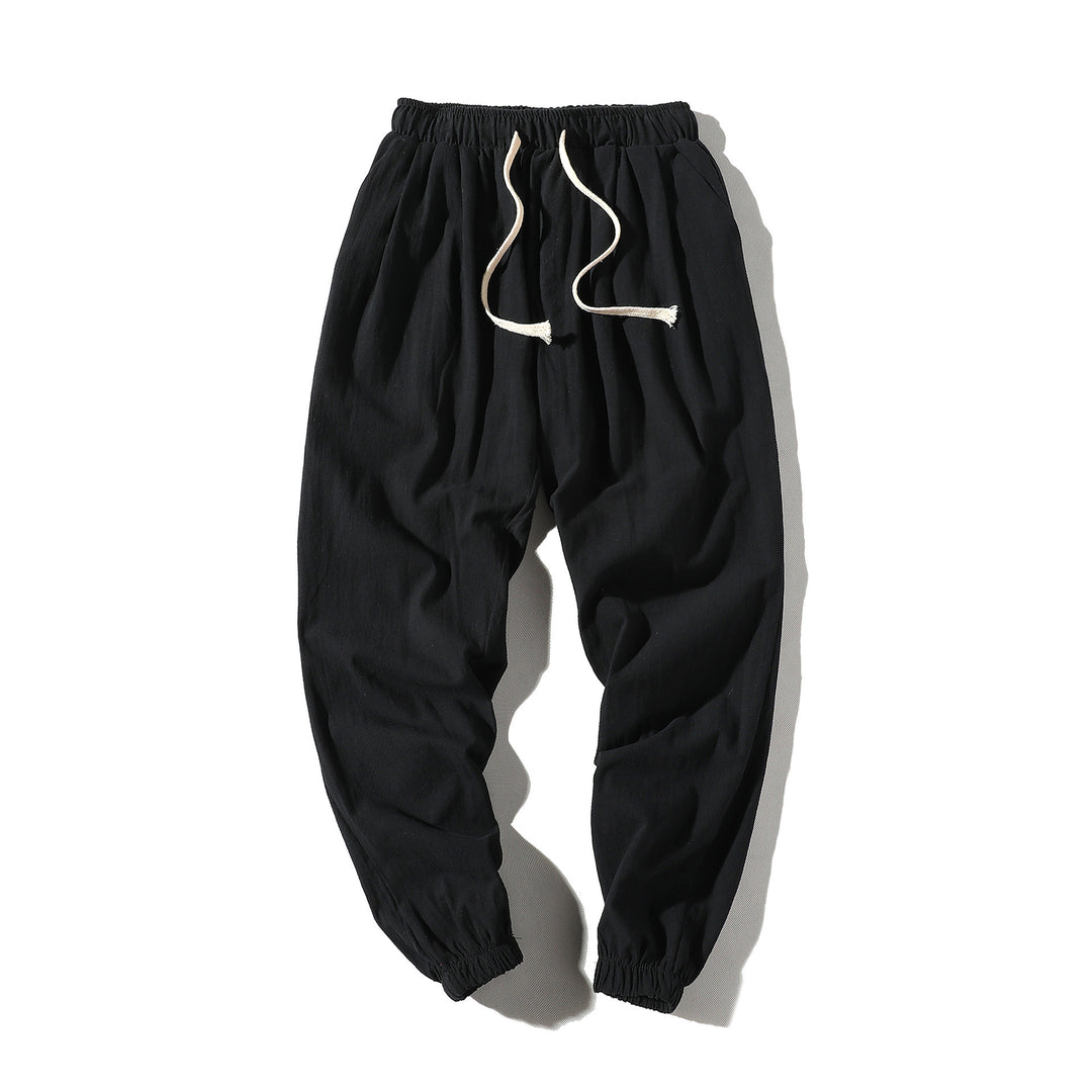 Herren nan lockere Jogginghose mit elastischem Bund, Kordelzug, Seitentaschen und elastischen Bündchen EB