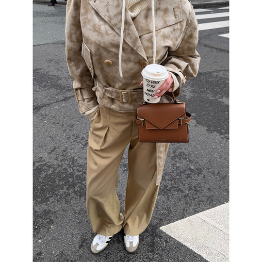 Damen Utility-Jacke mit abnehmbarer Kapuze und Gürtel EB