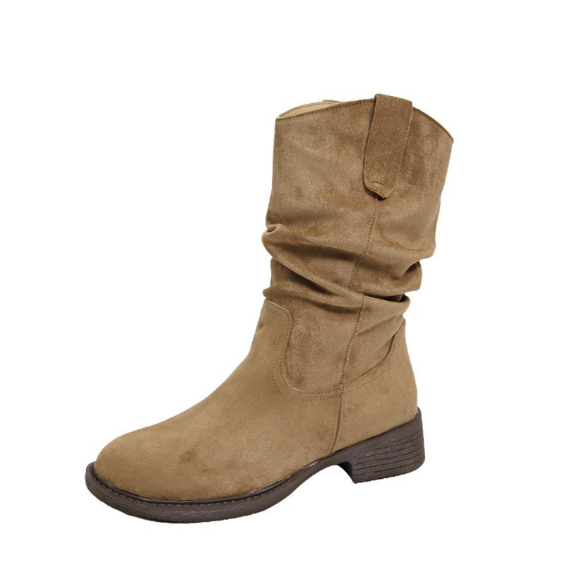 Damen Slouch-Stiefel mit bequemem Futter und rutschfester Sohle EB