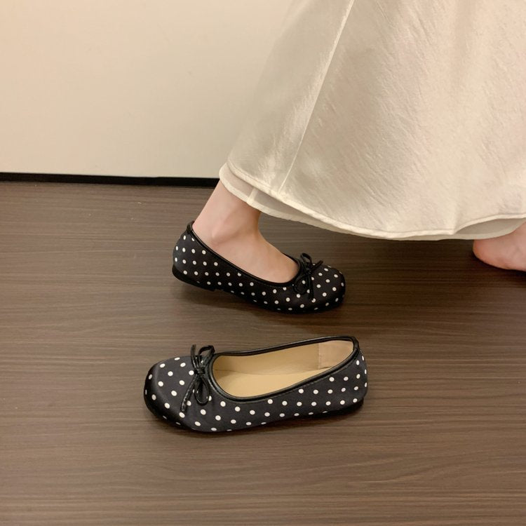 Damen Ballerinas mit verspieltem Punktemuster EB