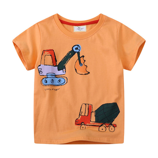 Kinder T-Shirt mit originellem Baustellenmotiv EB