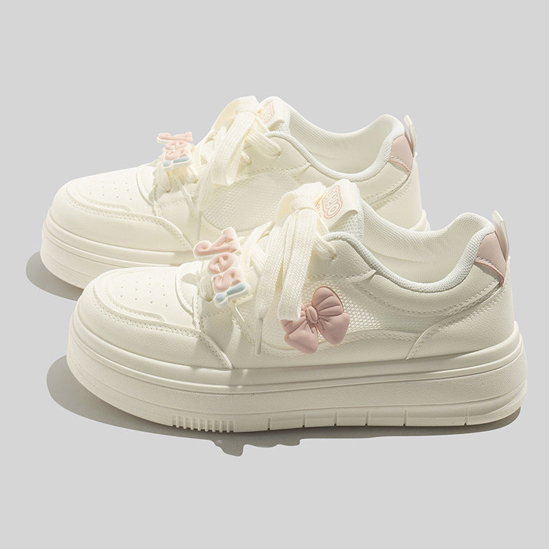 Damen Sneaker mit verspieltem Schleifenmotiv und bequemer Dämpfung EB