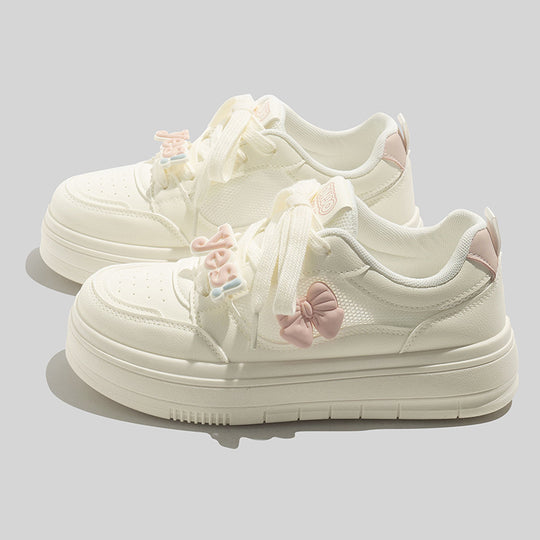 Damen Sneaker mit verspieltem Schleifenmotiv und bequemer Dämpfung EB