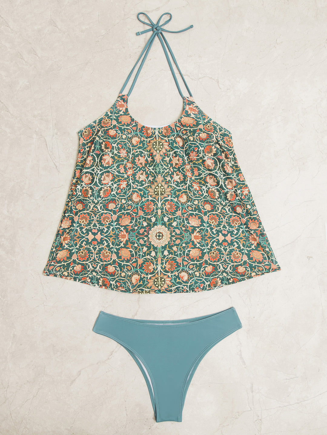 Damen Tankini-Set mit modischem Muster und lässigem Schnitt EB
