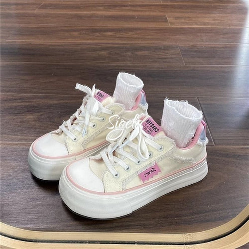 Damen Skate-Sneaker mit modischem Knöcheln und komfortabler Sohle EB
