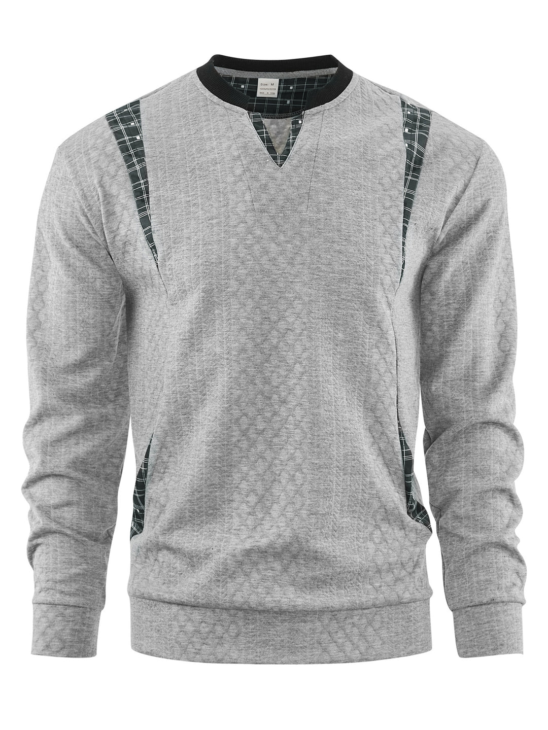 Herren Strickpullover mit modischen Karoelementen EB