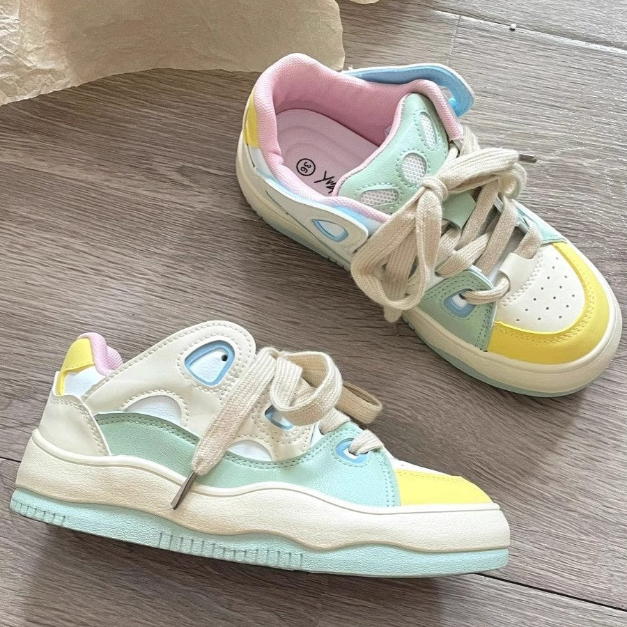 Damen Modische Sneakers mit atmungsaktiven Einsätzen und bequemer Dämpfung EB