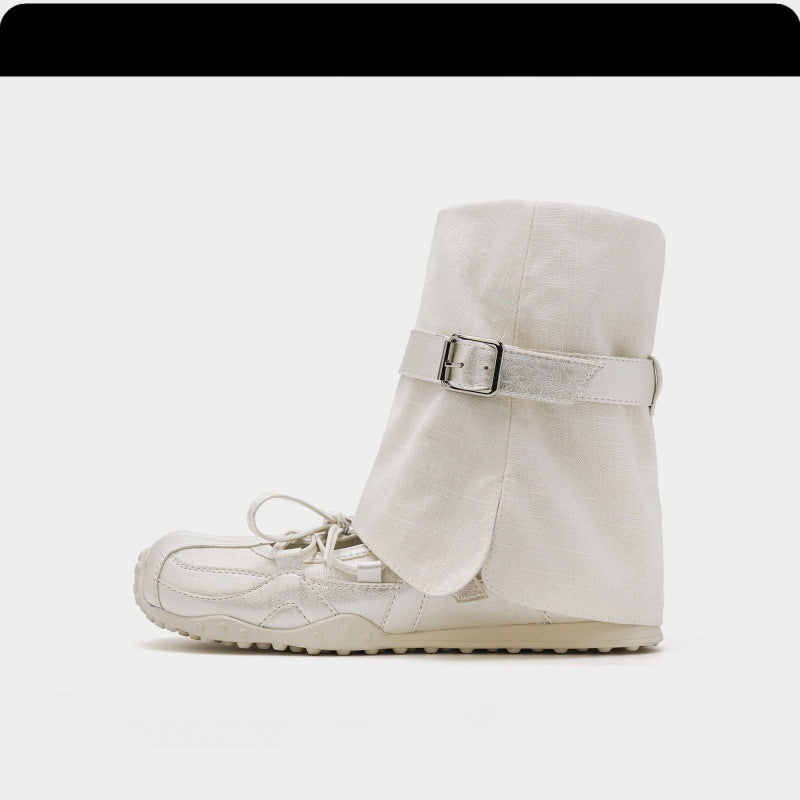 Damen Komfortable und wasserdichte Stiefel mit verstellbarem Schnallenverschluss EB