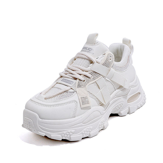 Damen Sportliche Sneakers mit atmungsaktivem Netzmaterial und stabiler Profilsohle EB