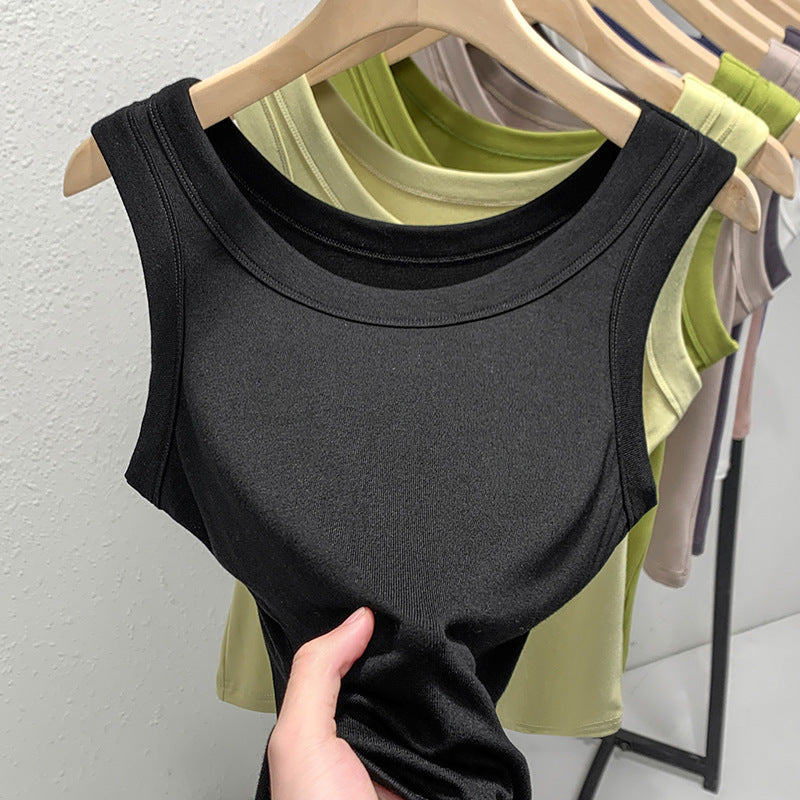 Damen ärmelloses Basic-Top aus hochwertigem Material EB