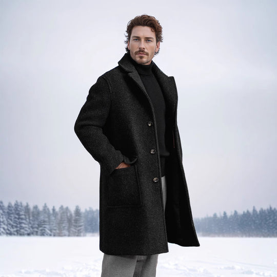 Herren Wollmantel mit klassischem Schnitt EB
