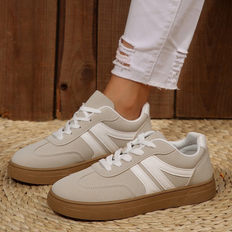 Damen Sportliche Freizeit Sneakers mit atmungsaktivem Obermaterial EB