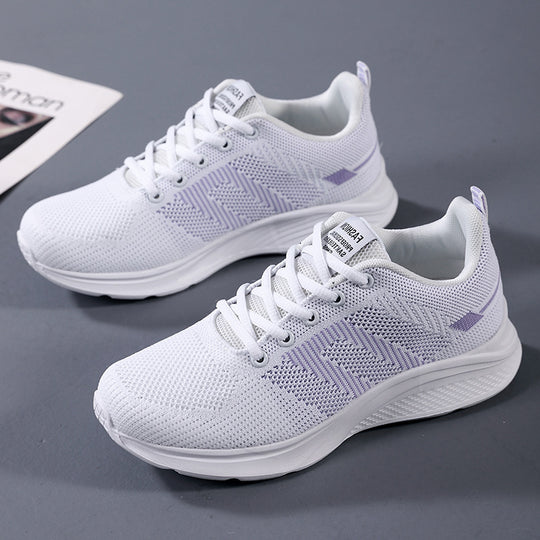 Damen nan leichter Strick-Fitnesssneaker mit nahtlosem Obermaterial, adaptiver EVA-Dämpfung und ergonomischem Fersenpolster EB