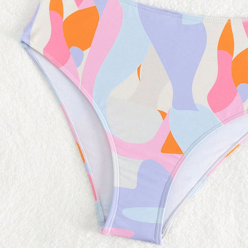 Damen Bikini-Set mit modischem V-Ausschnitt und elegantem Strukturdesign EB