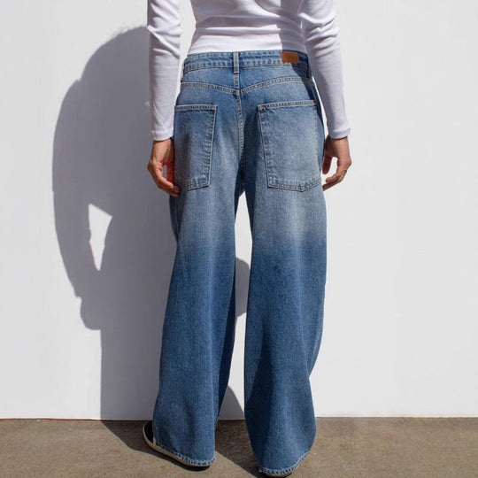 Damen Weit geschnittene Jeans im lässigen Oversized-Stil EB