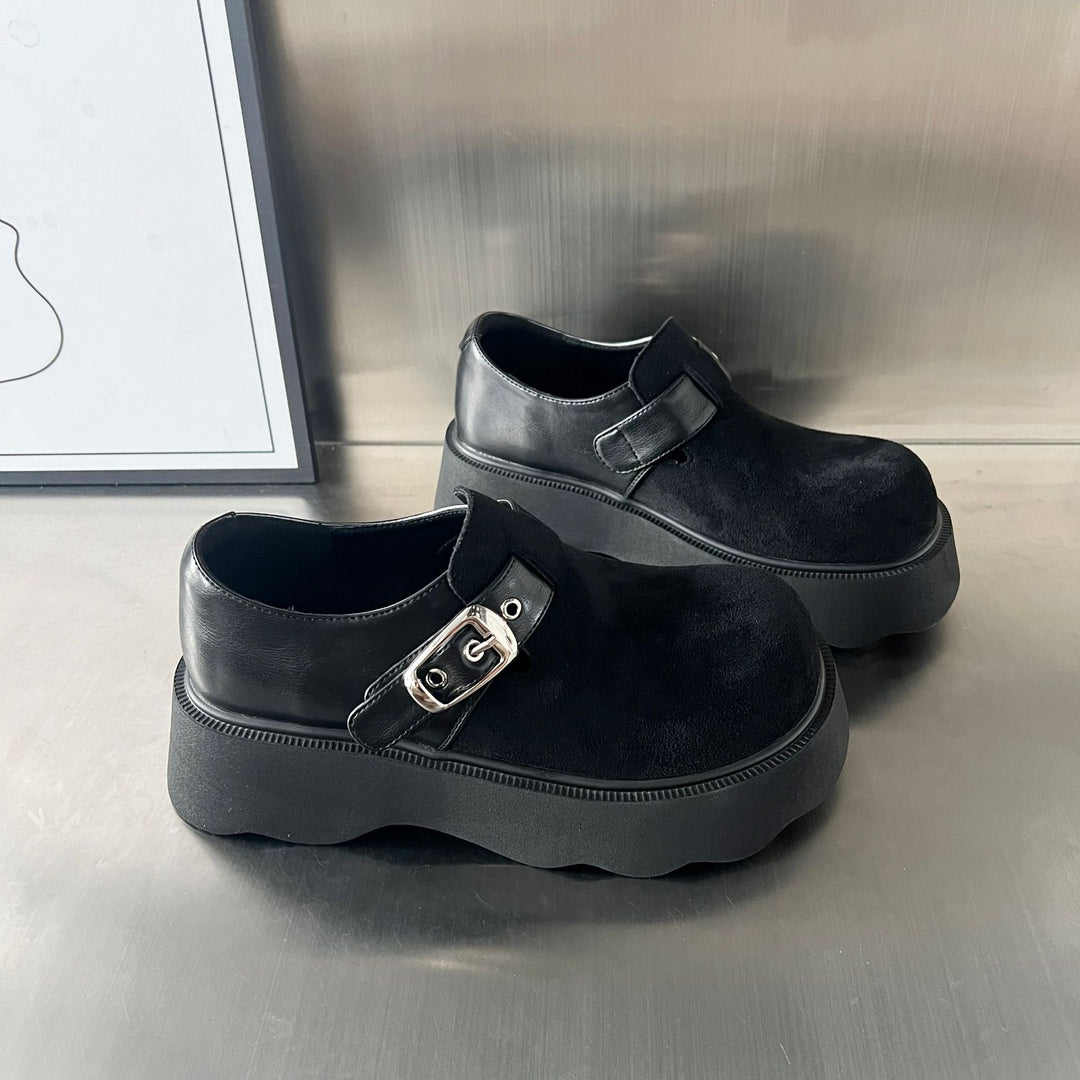 Damen Komfortable Plateau-Clogs mit modischem Schnallenverschluss und rutschfester Sohle EB