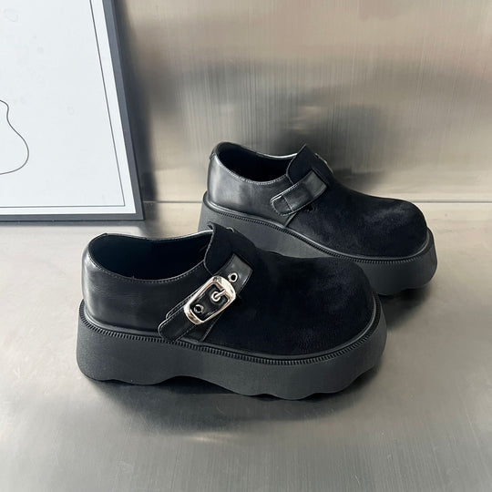Damen Komfortable Plateau-Clogs mit modischem Schnallenverschluss und rutschfester Sohle EB