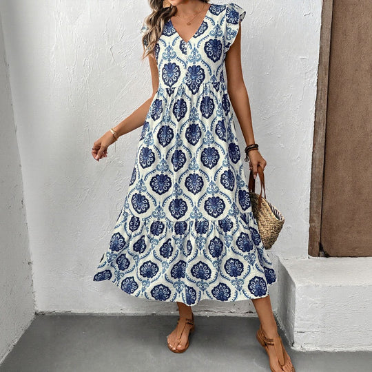 EB | Kleid mit tiefem V-Ausschnitt