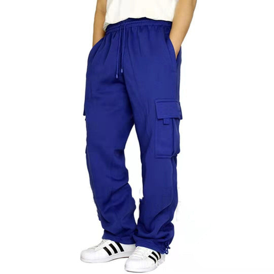 Herren nan heavy-duty Utility-Freizeithose mit Kordelzug, aufgesetzten Cargotaschen und relaxed Fit EB